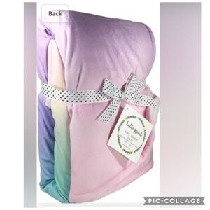 HELLO SPUD RAINBOW OMBRÉ PLUSH BLANKET 40" x 30"